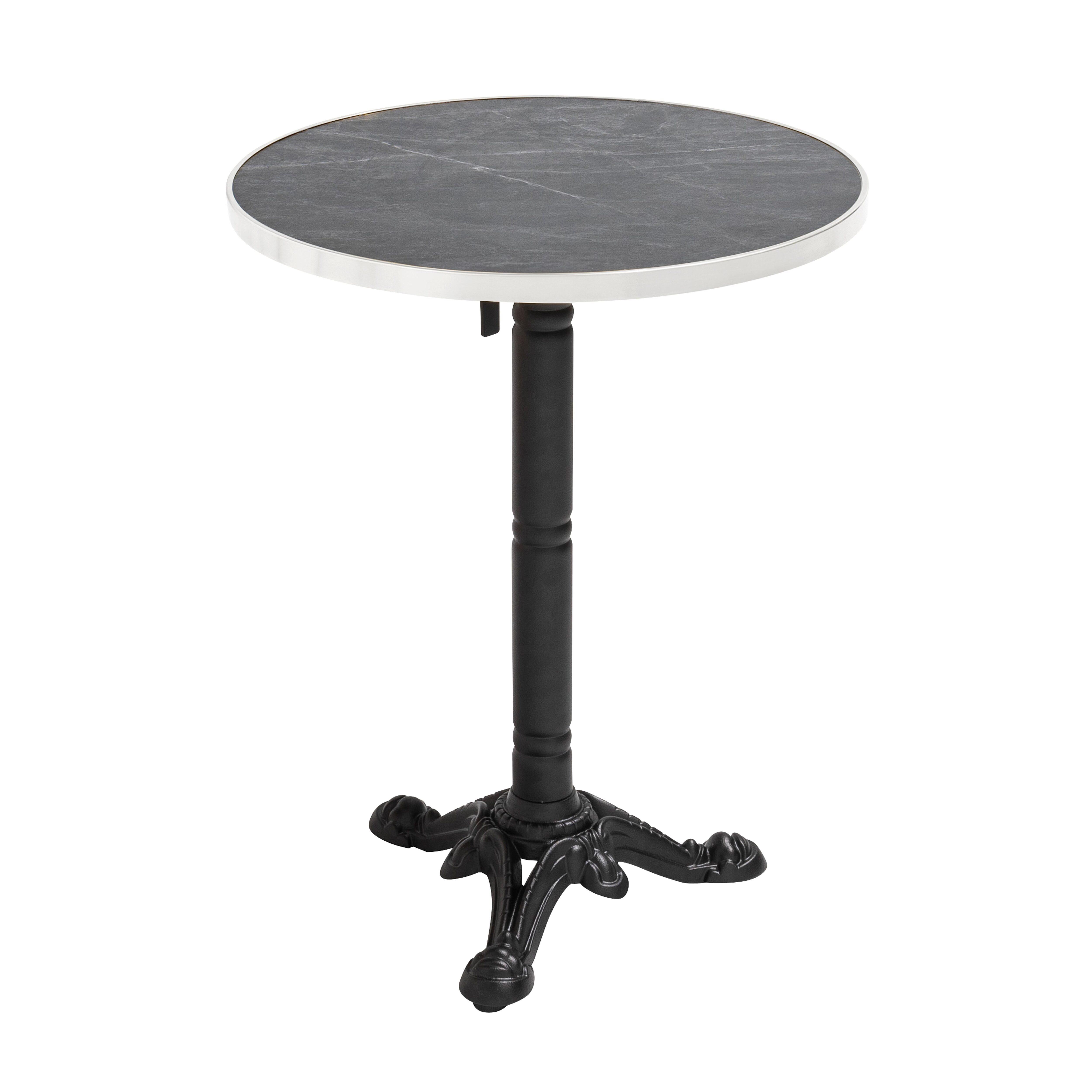 Table de restaurant ronde en stratifié et métal 2 personnes Ø60 cm