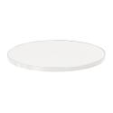 Table à manger ronde inclinable Ø 60 cm en contreplaqué avec revêtement stratifié et bords en aluminium