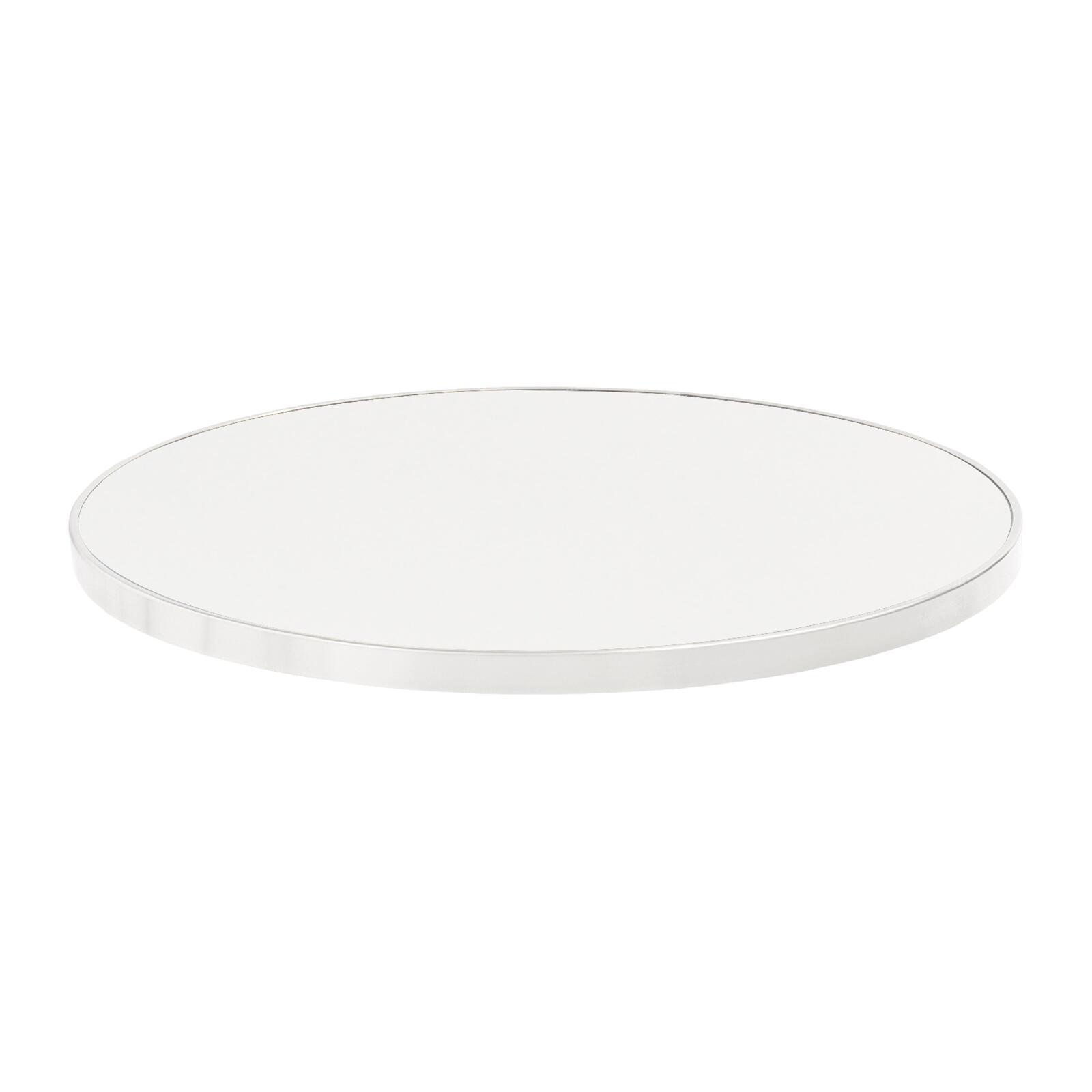Table à manger ronde inclinable Ø 60 cm en contreplaqué avec revêtement stratifié et bords en aluminium