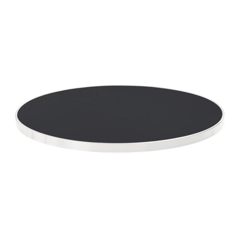 Table à manger ronde inclinable Ø 60 cm en contreplaqué avec revêtement stratifié et bords en aluminium (5/7)