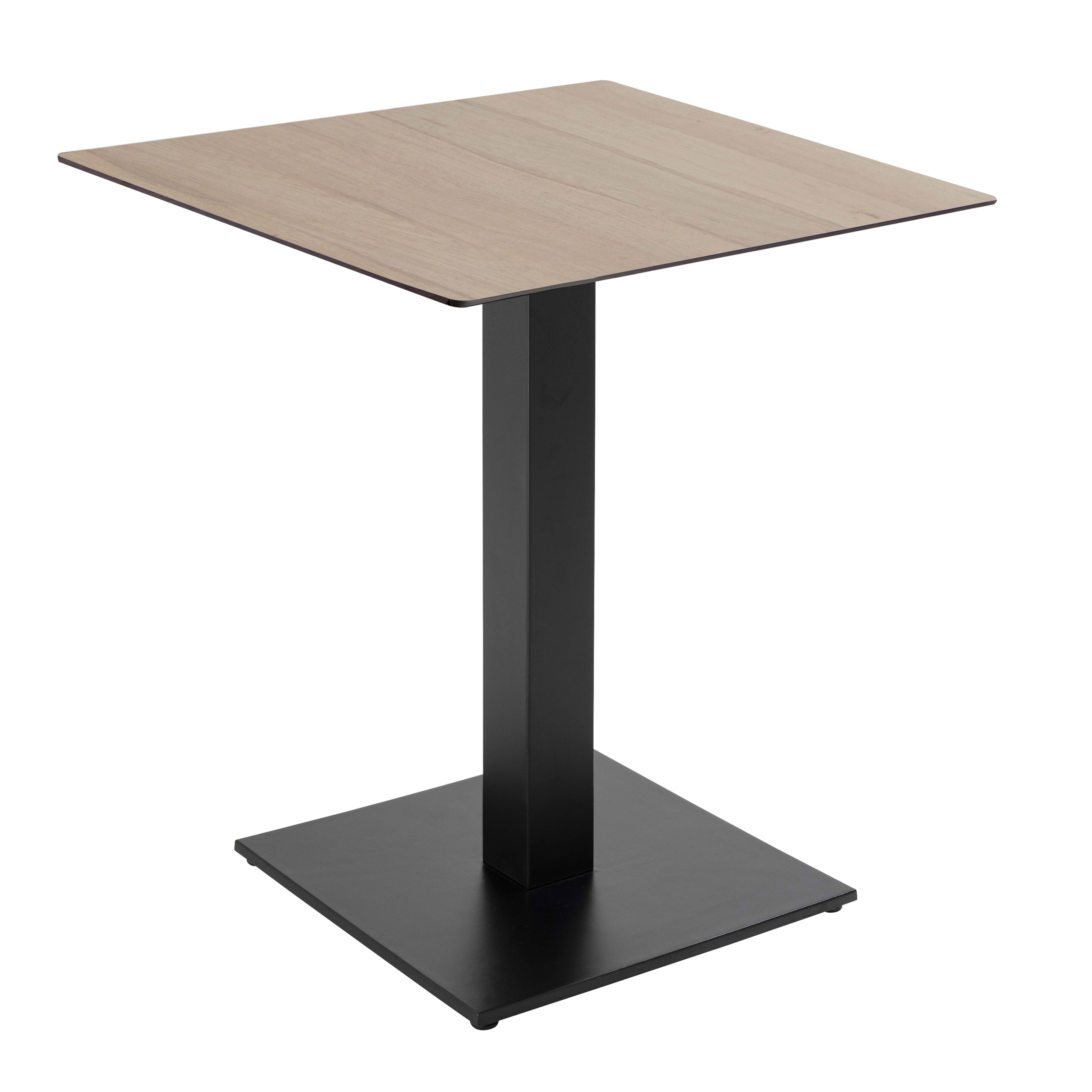 Table de restaurant 70 x 70 cm en HPL avec revêtement mélaminé