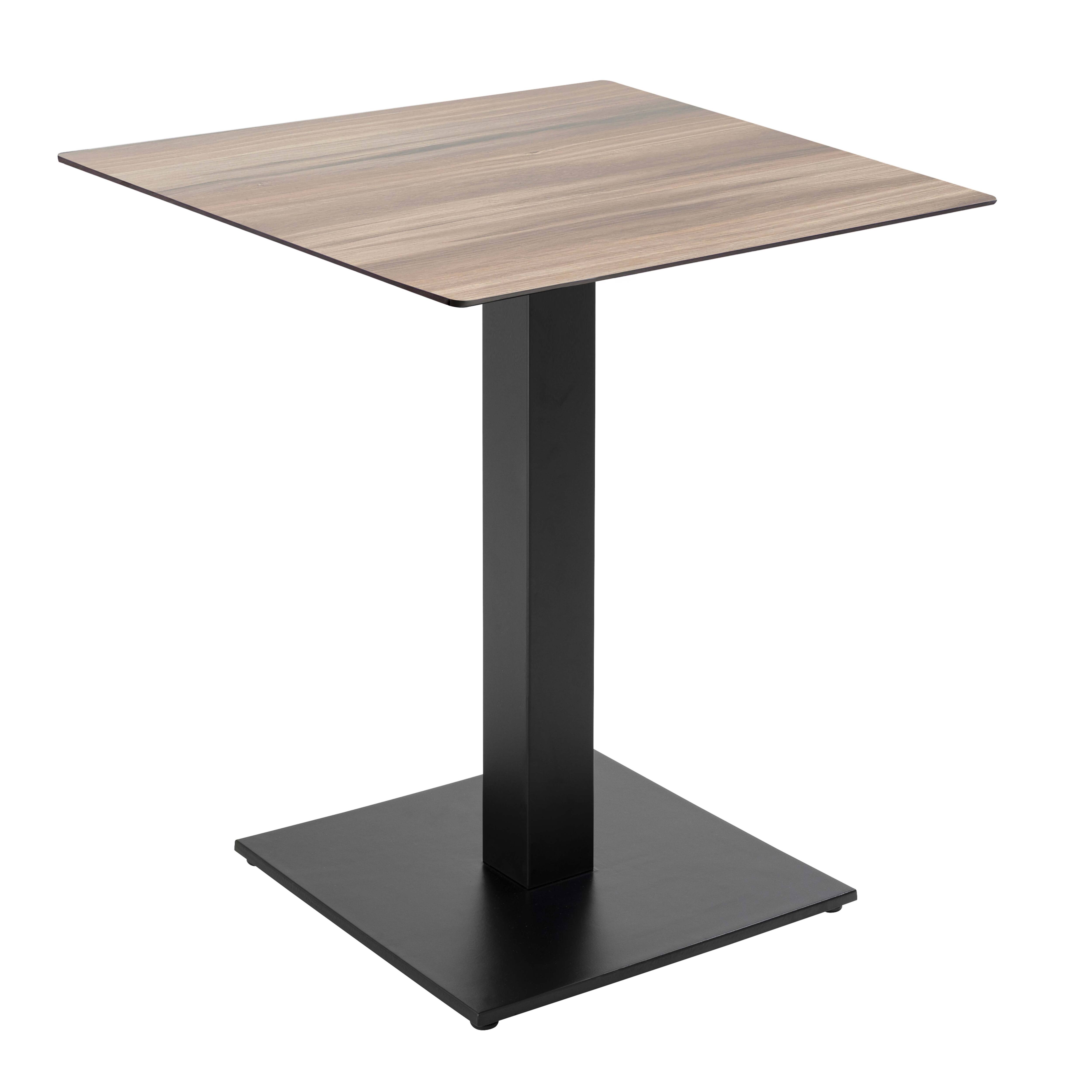 Table de restaurant 70 x 70 cm en HPL avec revêtement mélaminé