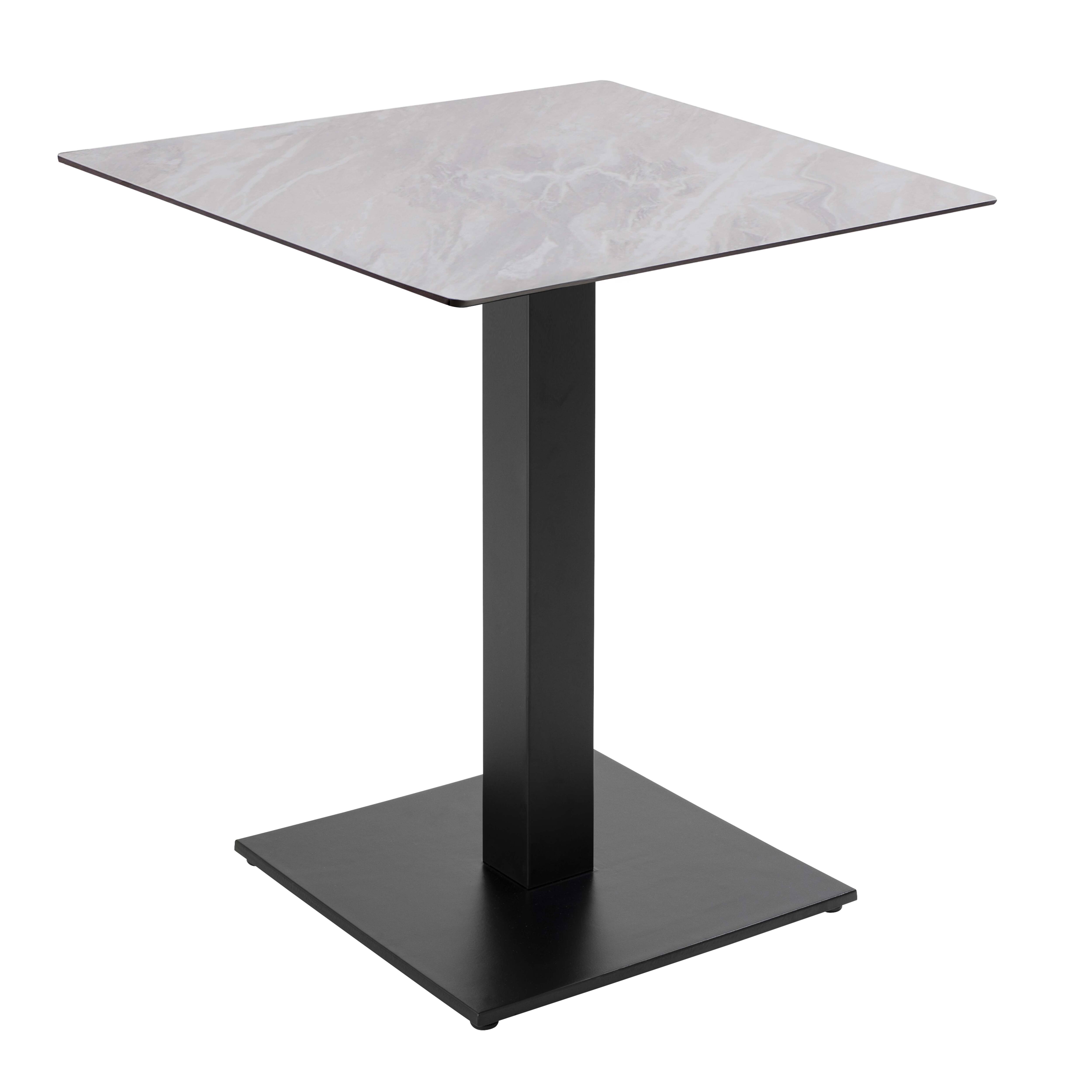 Table de restaurant 70 x 70 cm en HPL avec revêtement mélaminé