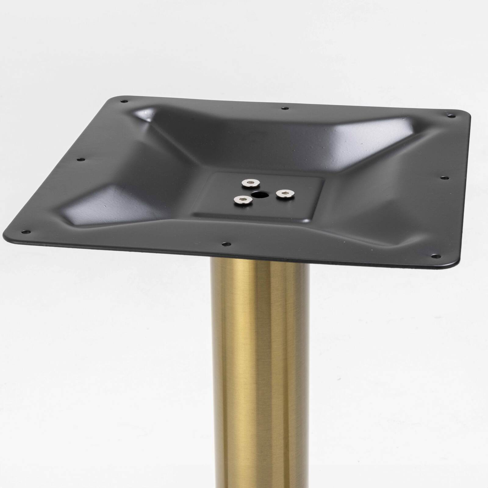 Table à manger 60 x 60 cm en contreplaqué avec revêtement stratifié et bords en aluminium