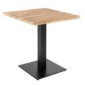 Table à manger avec bords droits 70 x 70 cm en chêne