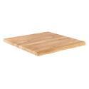 Table à manger avec bords droits 70 x 70 cm en chêne