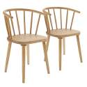 Lot de 2 chaises en bois d'orme