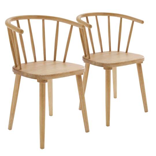 Chaises de restaurant en bois d'orme ajourées - Lot de 2 | Mobeventpro