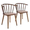 Lot de 2 chaises en bois d'orme