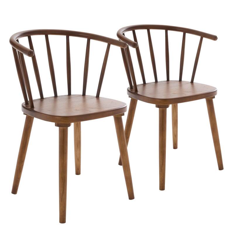 Lot de 2 chaises en bois d'orme