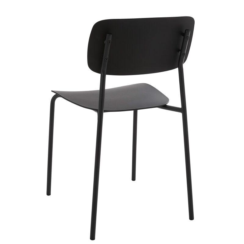 Lot de 2 chaises en acier et plastique