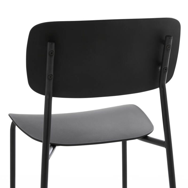 Lot de 2 chaises en acier et plastique