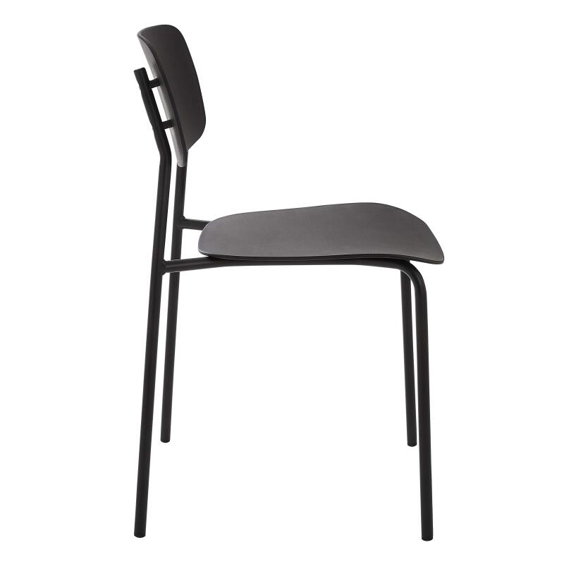 Lot de 2 chaises en acier et plastique
