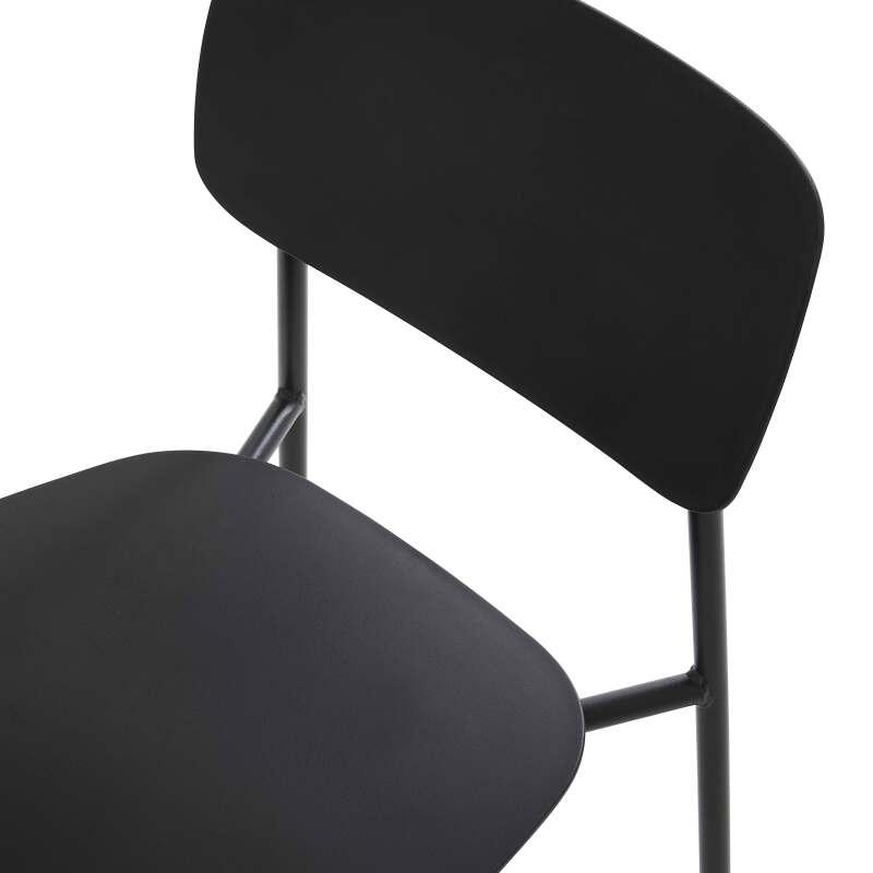 Lot de 2 chaises en acier et plastique