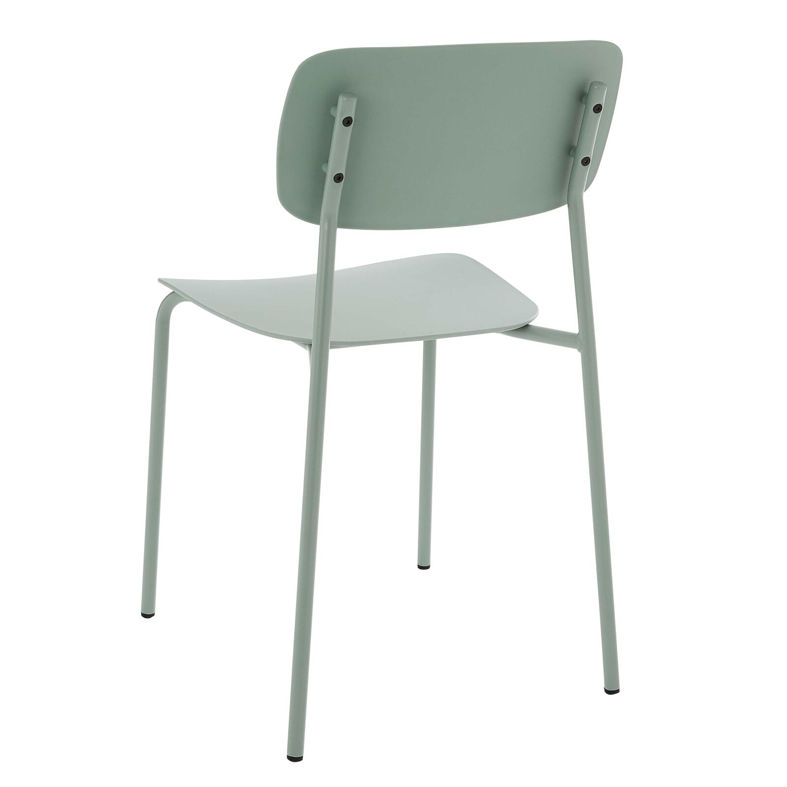 Lot de 2 chaises en acier et plastique