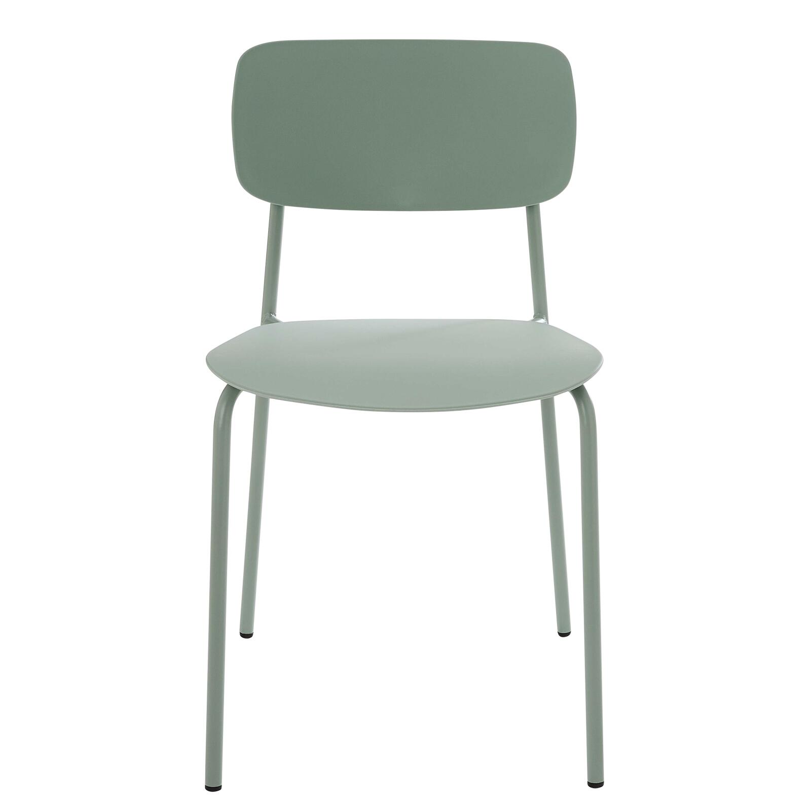 Lot de 2 chaises en acier et plastique
