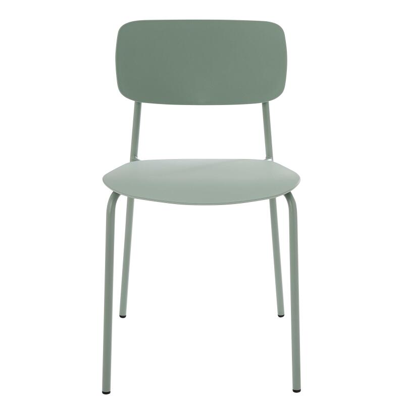 Lot de 2 chaises en acier et plastique (2/8)