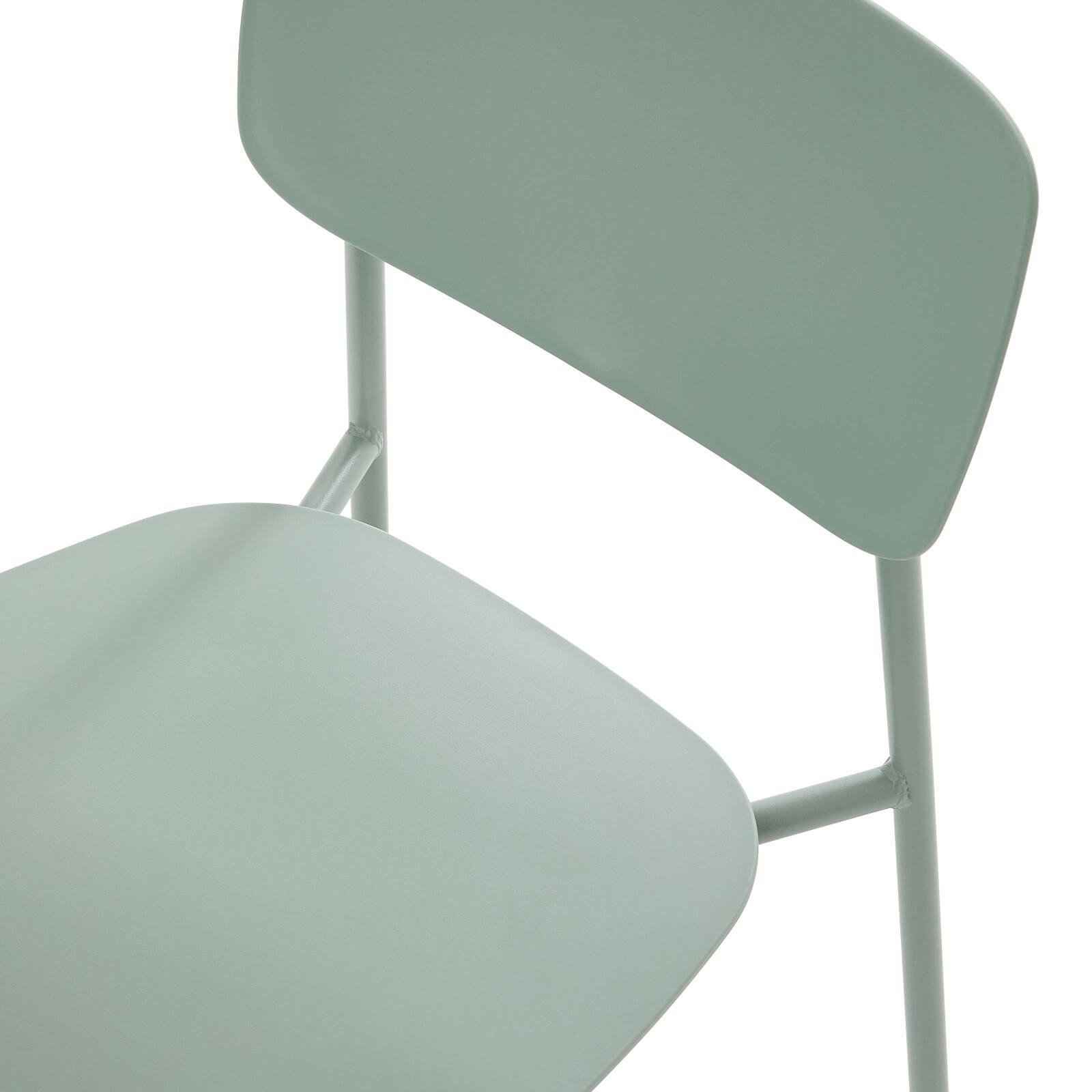Lot de 2 chaises en acier et plastique