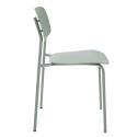Lot de 2 chaises en acier et plastique