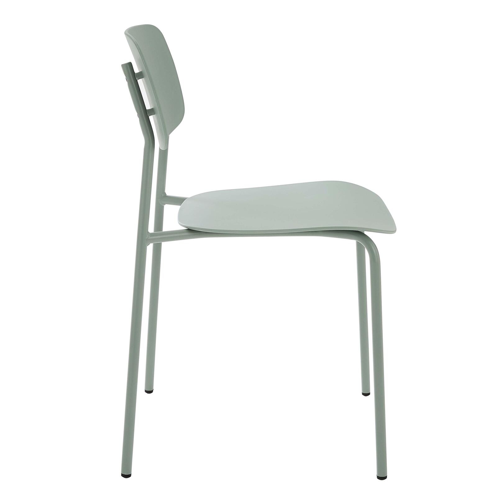 Lot de 2 chaises en acier et plastique