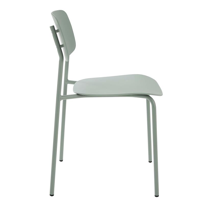 Lot de 2 chaises en acier et plastique (3/8)