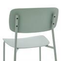 Lot de 2 chaises en acier et plastique
