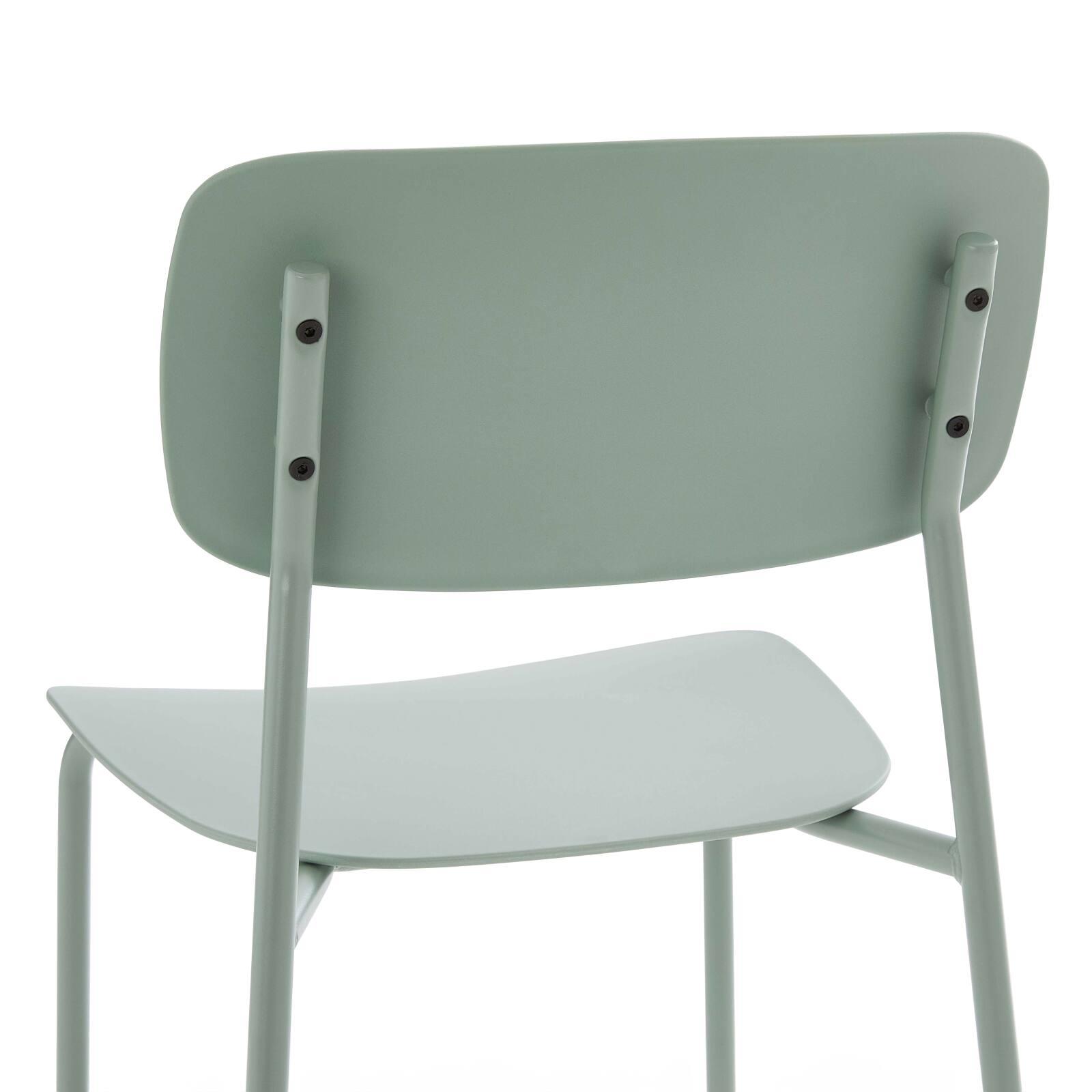 Lot de 2 chaises en acier et plastique