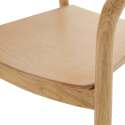 Lot de 2 chaises en bois d'orme naturel avec accoudoirs