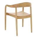 Lot de 2 chaises en bois d'orme naturel avec accoudoirs