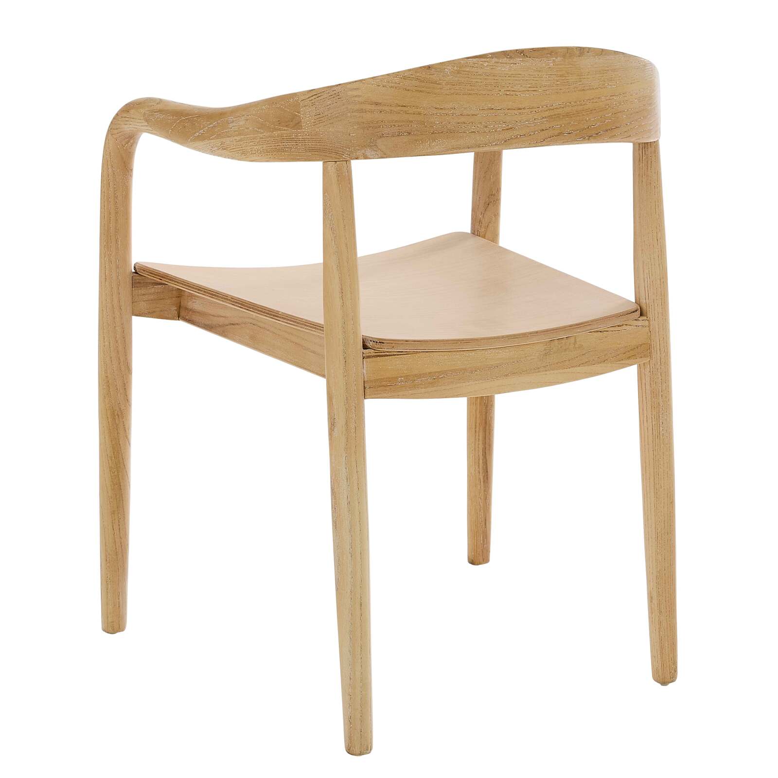 Lot de 2 chaises en bois d'orme naturel avec accoudoirs
