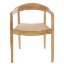 Lot de 2 chaises en bois d'orme naturel avec accoudoirs