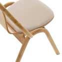 Lot de 2 chaises en bois d'orme et assise en tissu