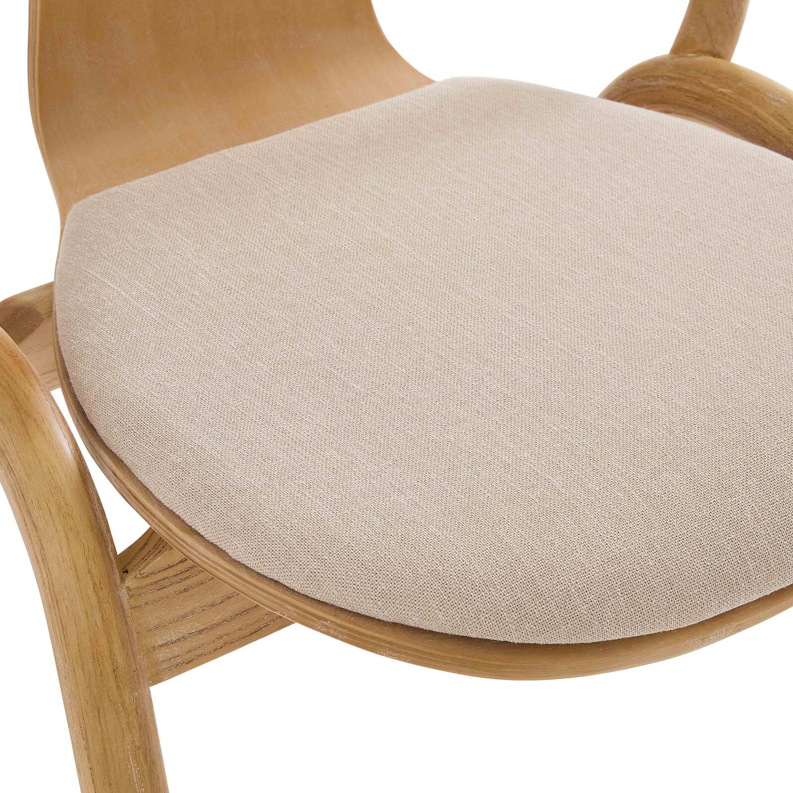 Lot de 2 chaises en bois d'orme et assise en tissu Lot de 2 chaises en bois d'orme et assise en tissu