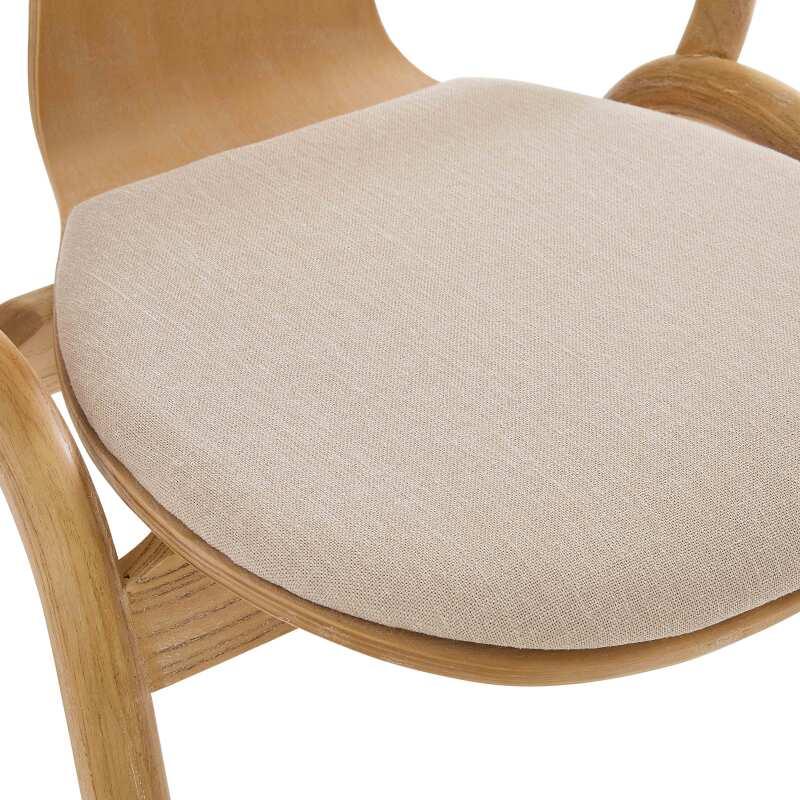 Lot de 2 chaises en bois d'orme et assise en tissu