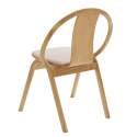 Lot de 2 chaises en bois d'orme et assise en tissu