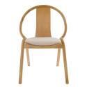 Lot de 2 chaises en bois d'orme et assise en tissu