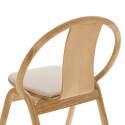 Lot de 2 chaises en bois d'orme et assise en tissu