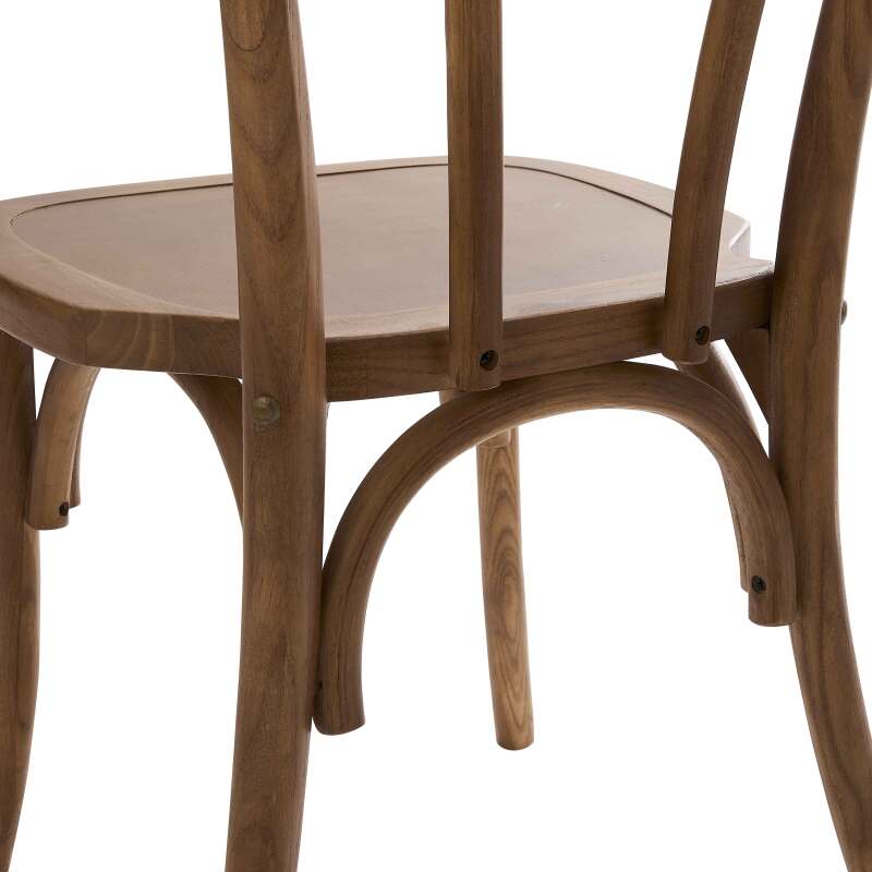Lot de 2 chaises style bistrot - Bois d'orme foncé