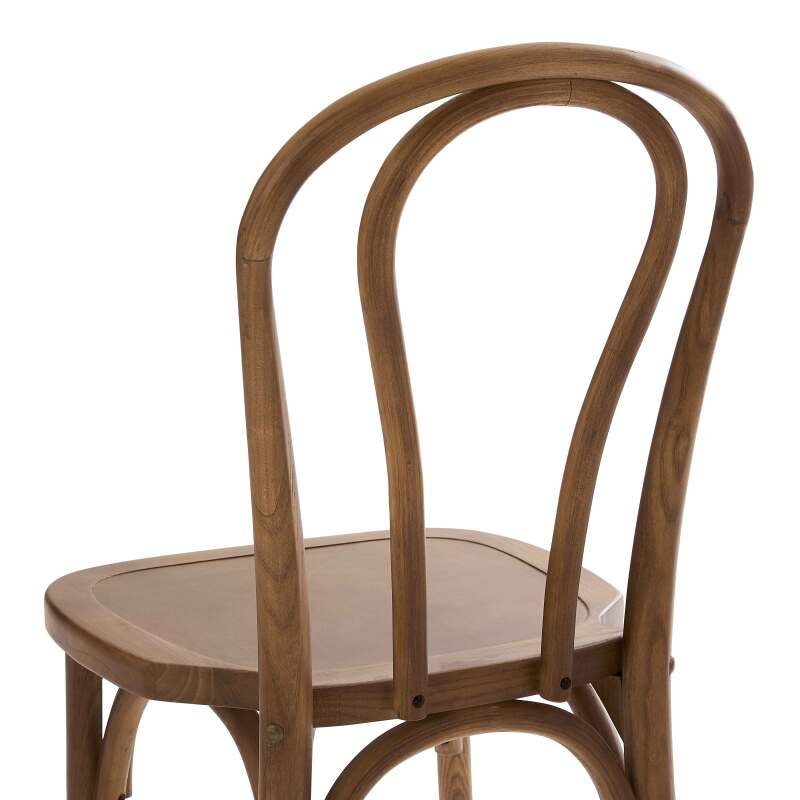 Lot de 2 chaises style bistrot - Bois d'orme foncé