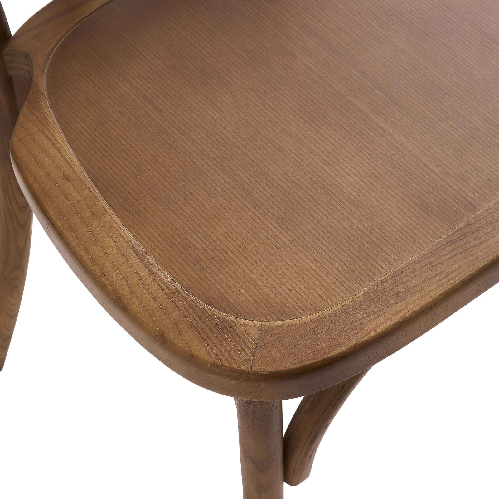 Lot de 2 chaises style bistrot - Bois d'orme foncé Lot de 2 chaises style bistrot - Bois d'orme foncé