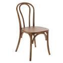 Lot de 2 chaises style bistrot - Bois d'orme foncé