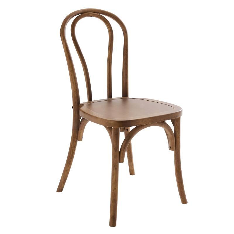 Lot de 2 chaises style bistrot - Bois d'orme foncé (7/8)