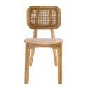 Lot de 2 chaises en bois d'orme et rotin naturel