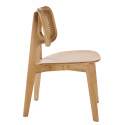 Lot de 2 chaises en bois d'orme et rotin naturel
