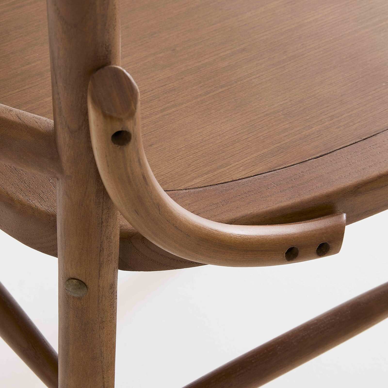 Lot de 2 chaises en bois d'orme foncé