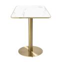 Plateau de table carré en contreplaqué avec revêtement stratifié et bords en aluminium 60 x 60 cm