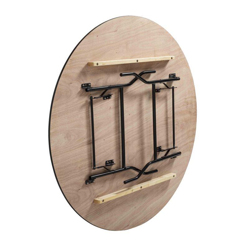 Lot de 10 tables pliantes rondes en bois 170cm