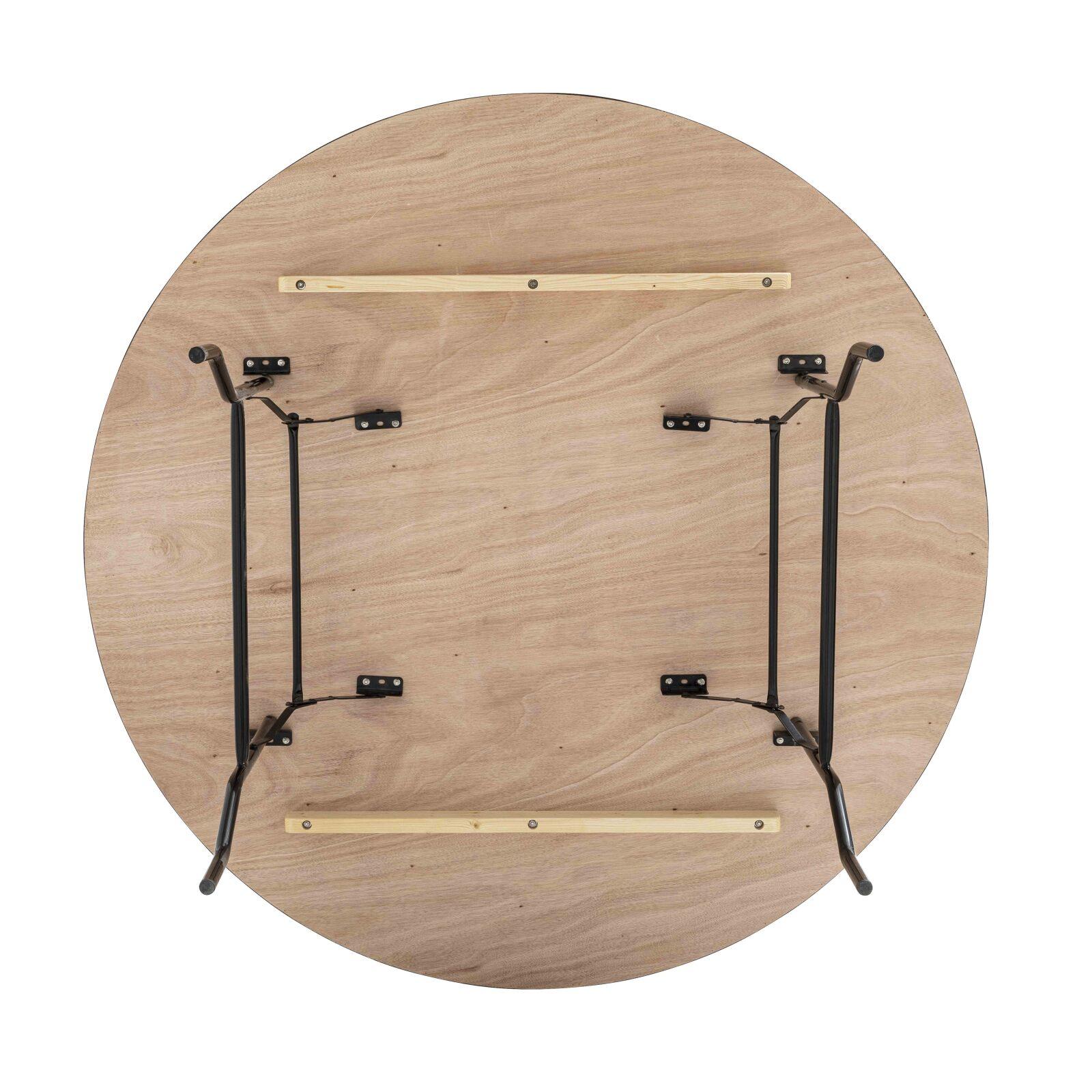 Lot de 5 Tables pliantes rondes en bois 170cm 10 places