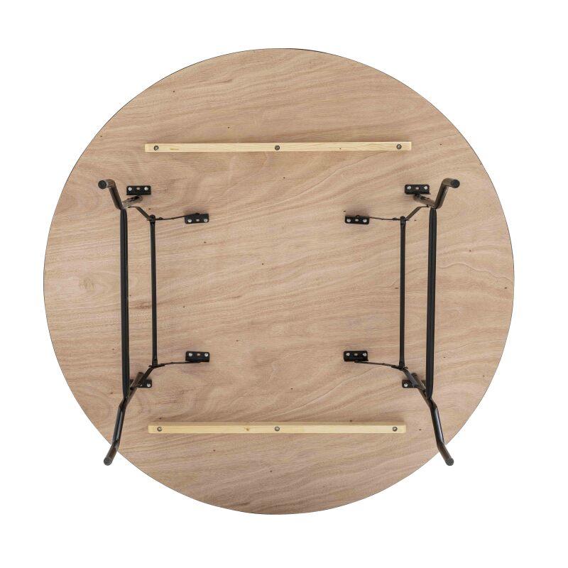 Lot de 5 Tables pliantes rondes en bois 170cm 10 places