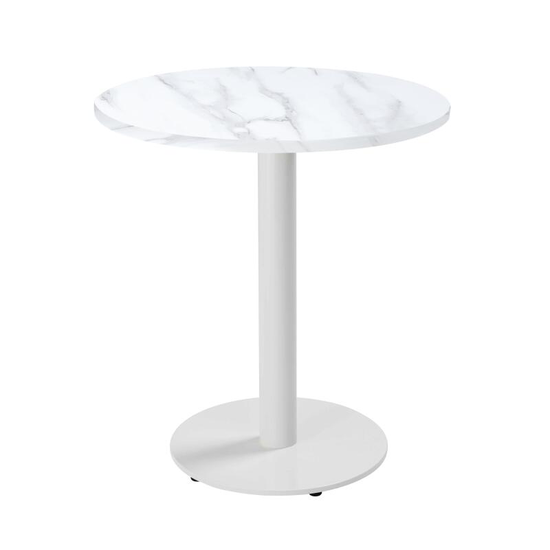 Table à manger ronde Ø 60 cm en aggloméré avec revêtement mélaminé